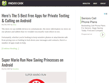 Tablet Screenshot of androgeek.com